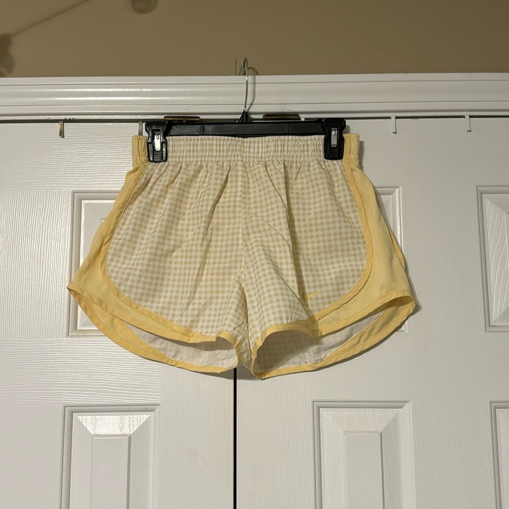 Nike  Yellow Checkered Shorts